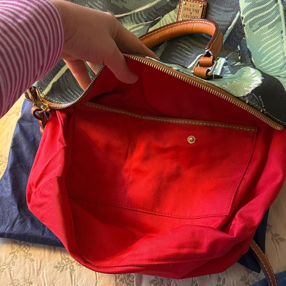 Dooney & Bourke Tropical Leaf Satchel - Picture 12 of 16